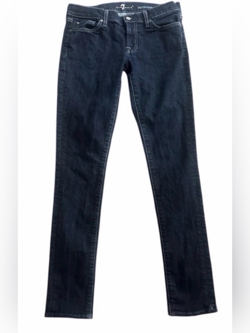 7 For All Mankind Roxanne Skinny Jeans Womens 29 Dark Wash Stretch Denim
